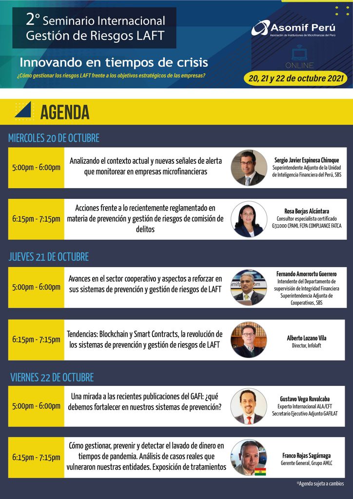 Seminario Internacional LAFT de ASOMIF Perú con Informática Delta SAC